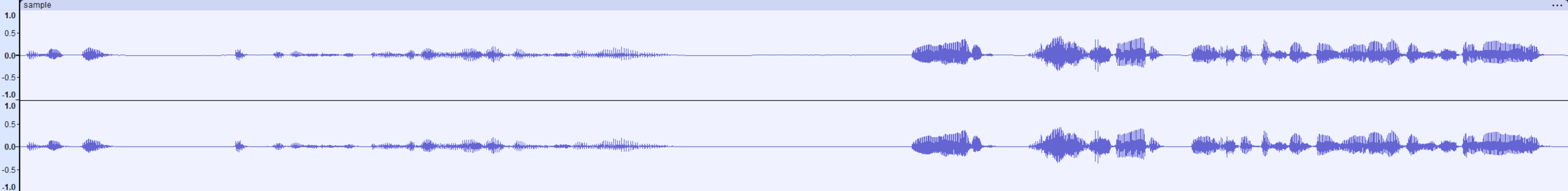 Visualización de forma de onda del audio de ejemplo